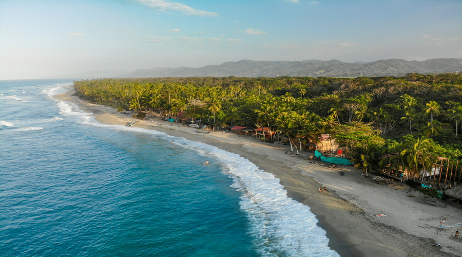 Aerial-Views-From-the-Tayrona-Park-beaches-and-jungle.-Santa-Marta-Colombia