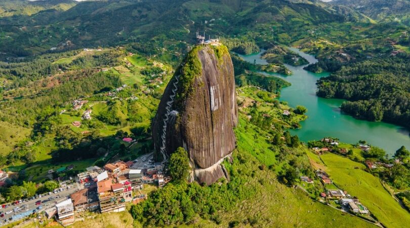 erial-view-from-the-Piedra-del-Penol-next-to-the-Lake-or-reservoir-in-Guatap