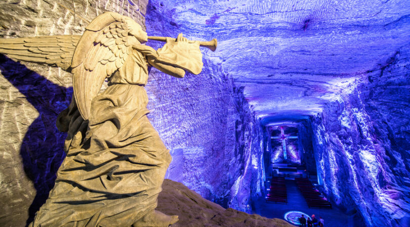 Angel-inside-the-underground-salt-cathedral-in-Zipaquira