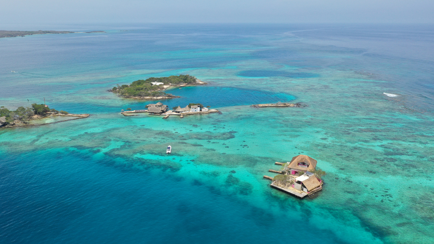 Beautiful-aerial-view-of-Islas-Del-Rosario