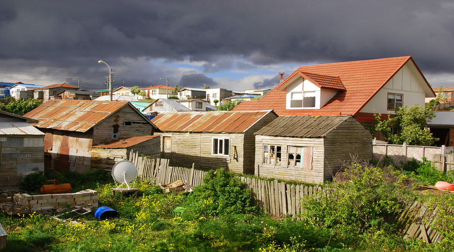 Case tradizionali a Puerto Natales, Cile