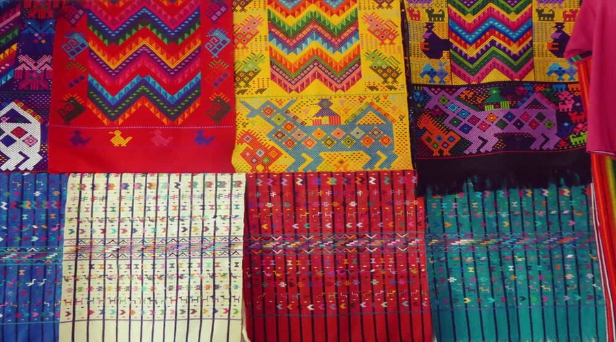 Colorful-textile-from-Guatemala-Atitlan-Lake-towns