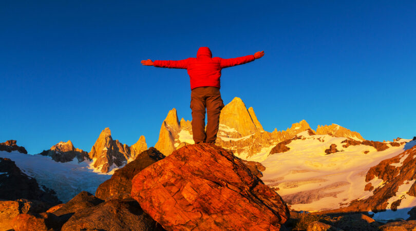 Escursionista in Patagonia