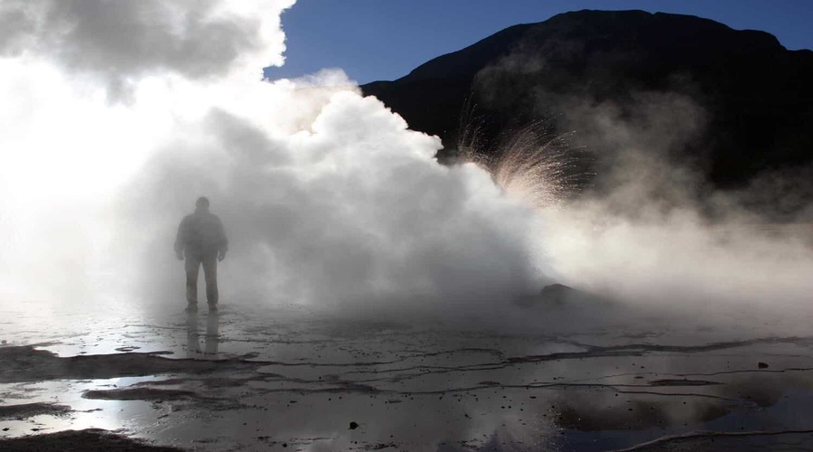 Geyser a El Tatio, deserto di Atacama, Cile