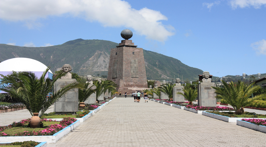 Mitad del mundo, middle of the world at latitude 0 in Ecuador