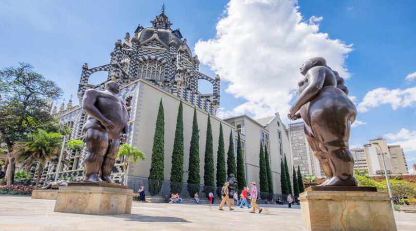 Medellin, Plaza-Botero-and-the-Botero-sculture