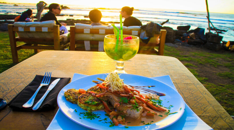 Sunset Dinner On Easter Island Chile