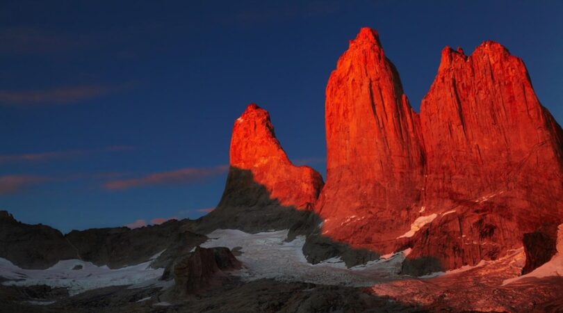 Torres del Paine al tramonto