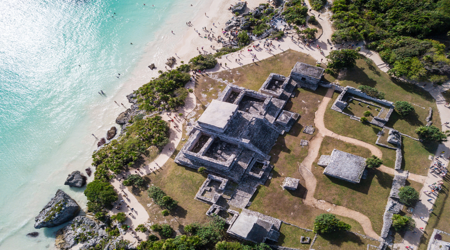 Tulum dall'alto