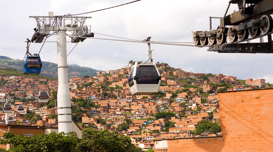 View-of-the-metrocable. Medellin