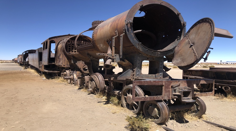 Cimitero treni, Colchani, Tour al Salar de Uyuni