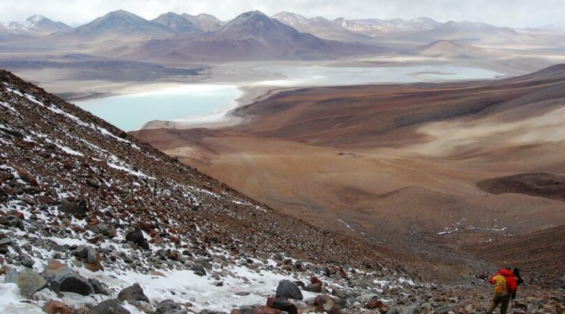 La laguna Blanca e Verde dall'alto