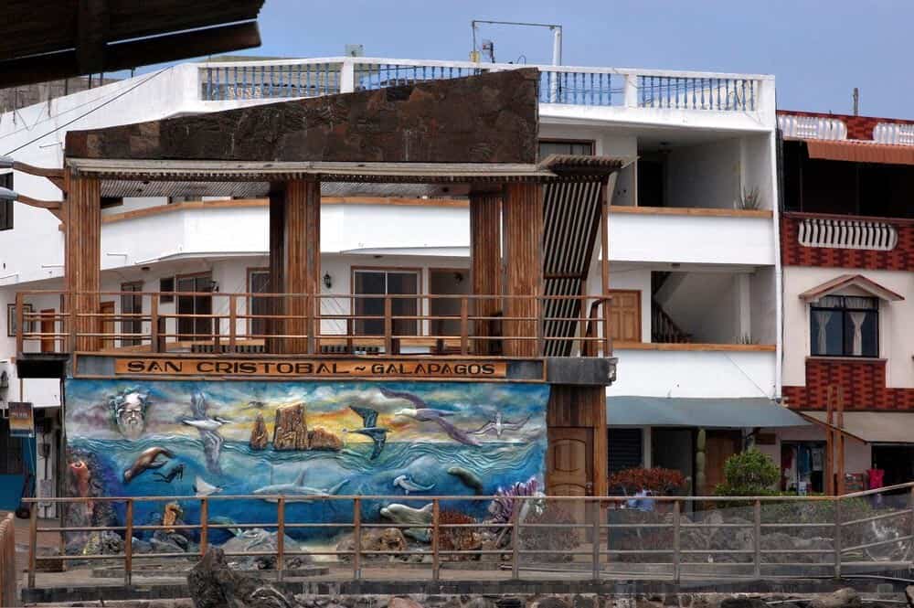 Cartello a Puerto Baquerizo Moreno, isola di San Cristobal, Galapagos