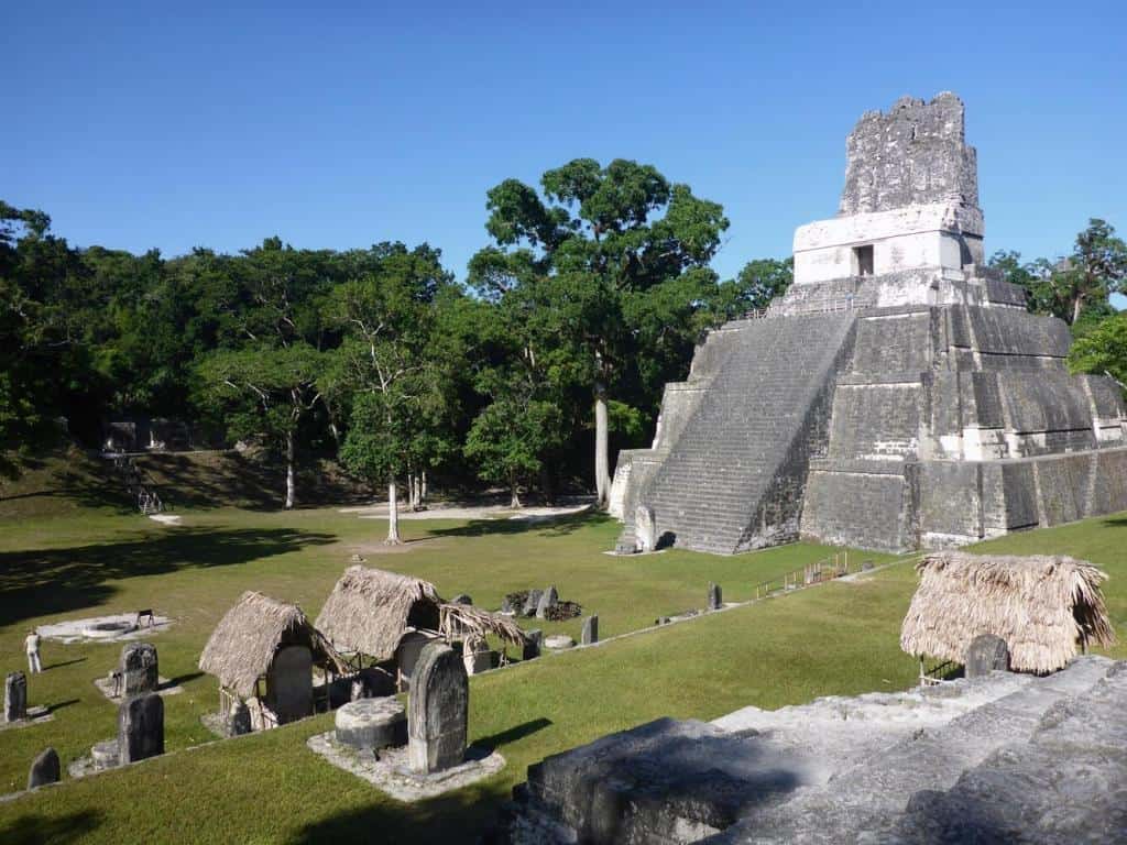 Mayan Temples Plaza Mayor at Tikal National Park Guatemala