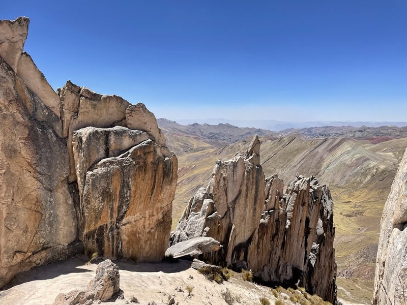 Montagne Colorate in Perù Cresta sul Palcoyo