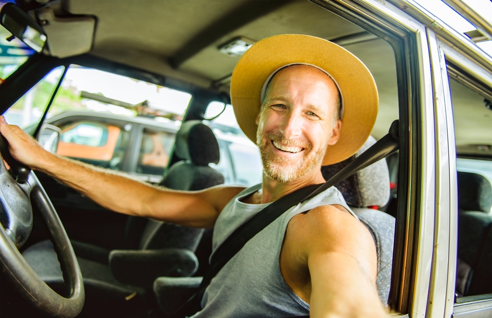 A Portrait of a handsome truck driver in Costa Rica