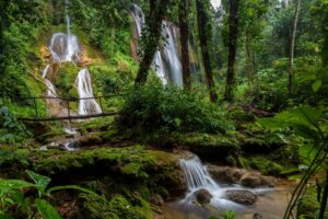 A-landscape-of-cascading-waterfalls-in-Gran-Parque-Natural-Topes-de-Collantes-park-in-Cuba