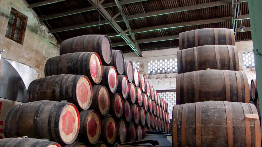 Barrels-for-rum-stacked-in-the-cellar-Havana