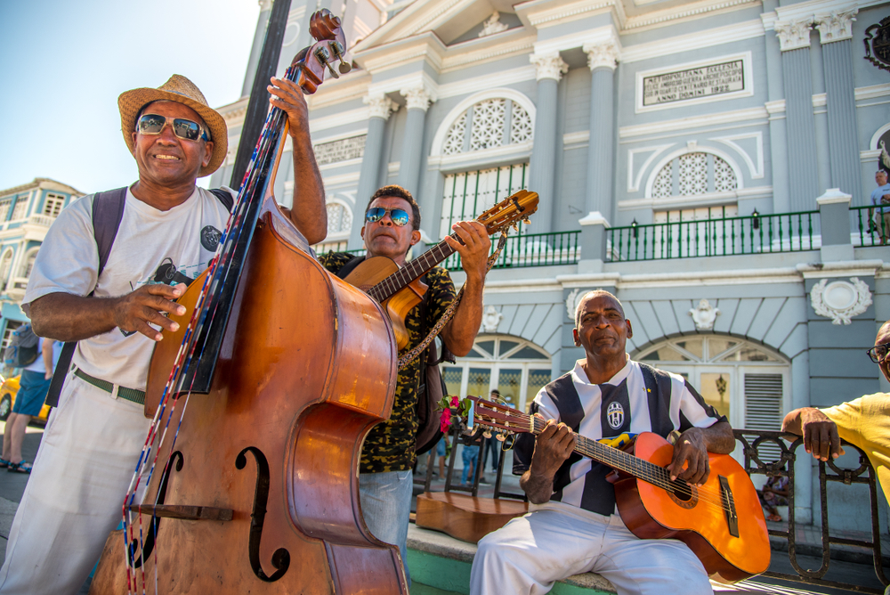 Musicisti di strada a Santiago