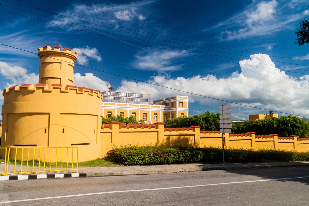 Wall-of-the-former-La-Moncada-barracks-important-place-of-Cuban-history-Santiago-de-Cuba