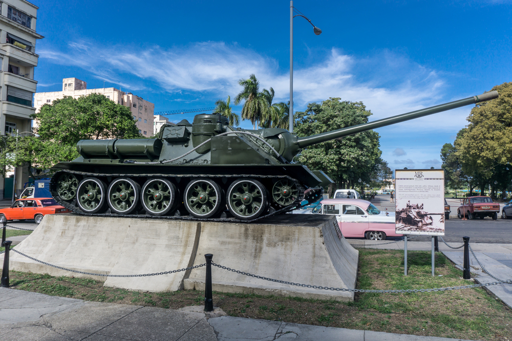 tank-used-by-Fidel-Castro-at-outdoors-of-museo-de-la-revolucion-on-december-26-2016-in-La-Havana-Cuba