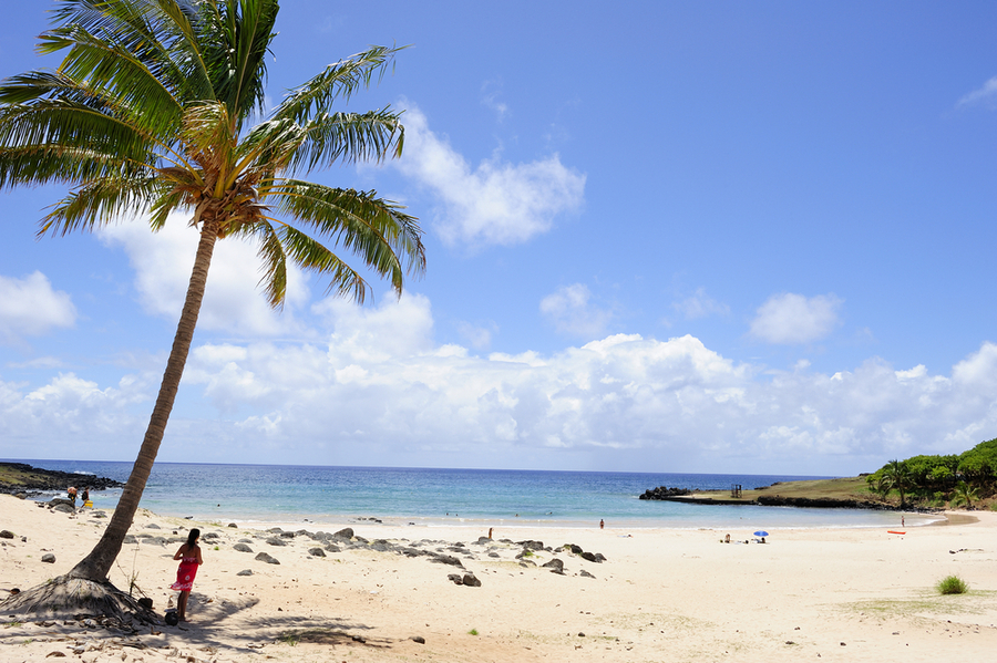 Beach in Easter Island, Chile