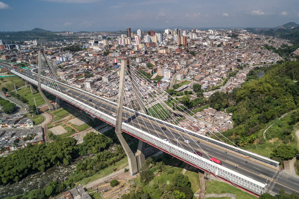 Cesar Gaviria Trujillo viaduct in the city of Pereira-Risaralda-Colombia