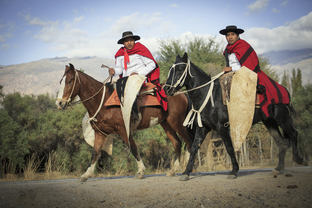 Gauchos on traditional festival in Cafayate